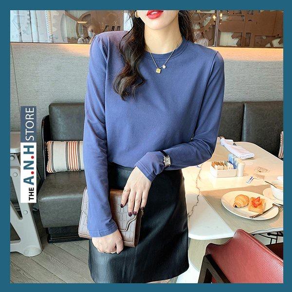 Ao thun nữ tay dài chất cotton mềm mịn