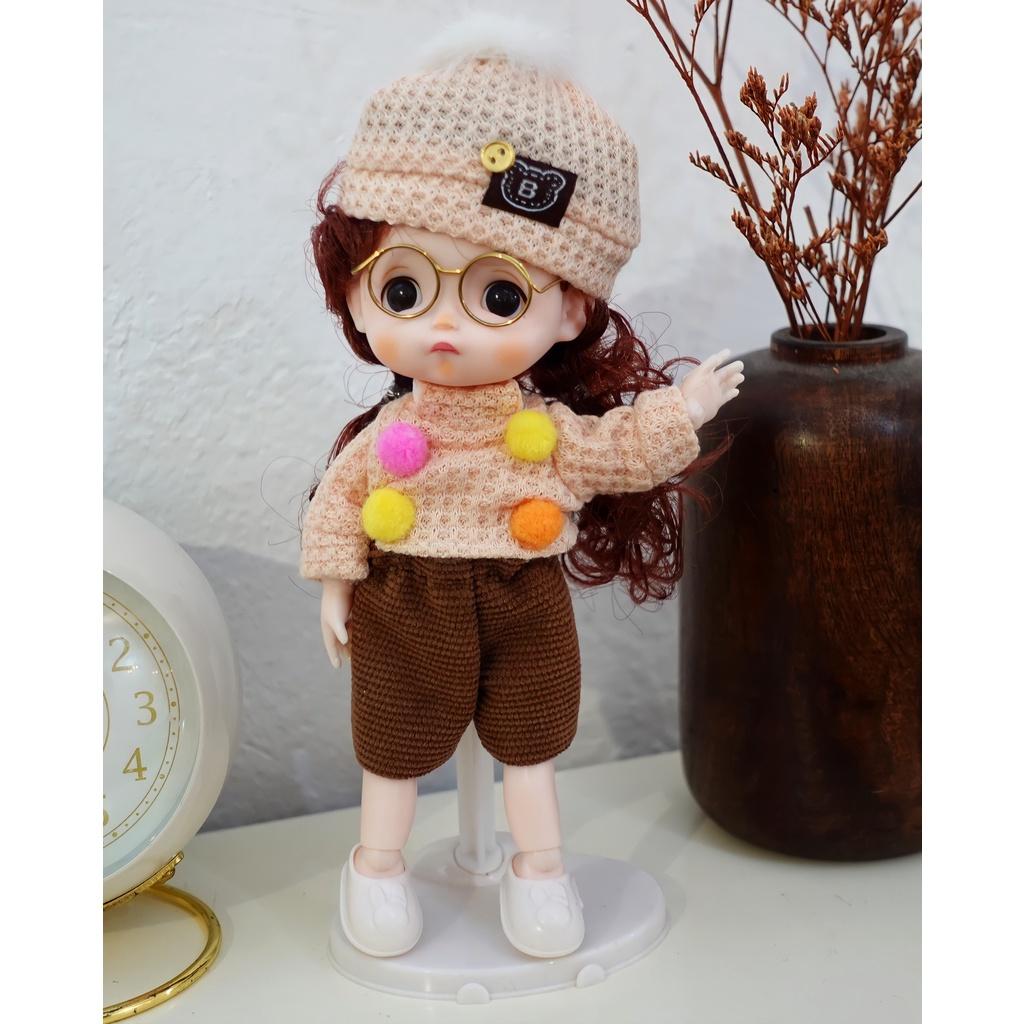 Búp bê mini mặt dỗi siêu cute chiều cao 16 cm