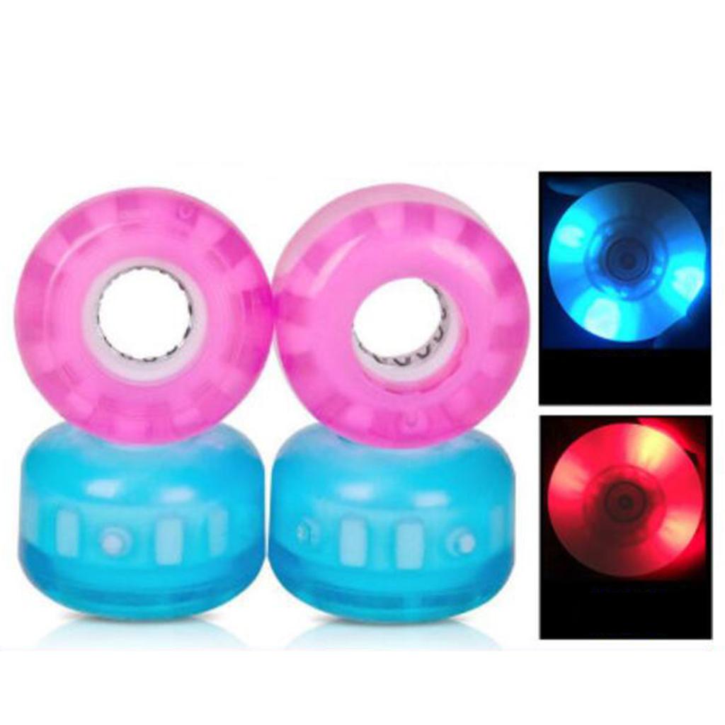 Luminous Skateboard Wheels,4PCs/Set Light up Skateboard Wheels Quad Roller Skate/Skateboard Wheels for Double Row Skating and Longboard