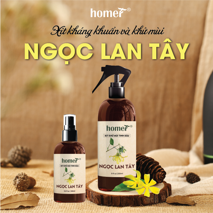 Tinh Dầu Ngọc Lan Tây Homer 100ML - Tinh Dầu Thiên Nhiên Nhập Khẩu Nguyên Chất Giúp Giảm Stress, Khử Khuẩn và Xua Đuổi Côn Trùng, Sử Dụng Hiệu Quả với Máy Xông Tinh Dầu