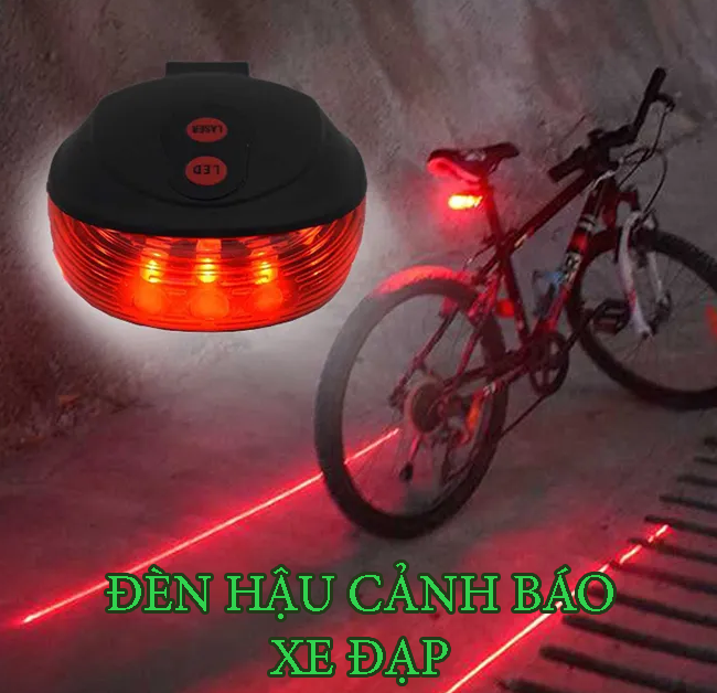 Đèn LED Chiếu Hậu Xe Đạp Cảnh Báo An Toàn Chống Thấm Nước - HENRYSA