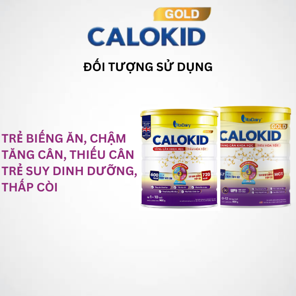 Sữa bột Calokid Gold 400g giúp bé tăng cân khoa học, tiêu hóa tốt - VitaDairy