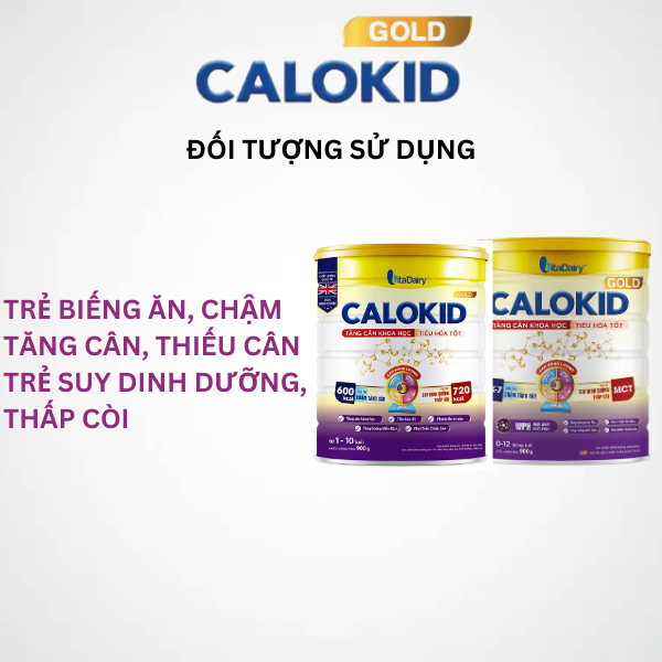 Sữa bột Calokid Gold 0+ 400g giúp bé tăng cân khoa học, tiêu hóa tốt - VitaDairy