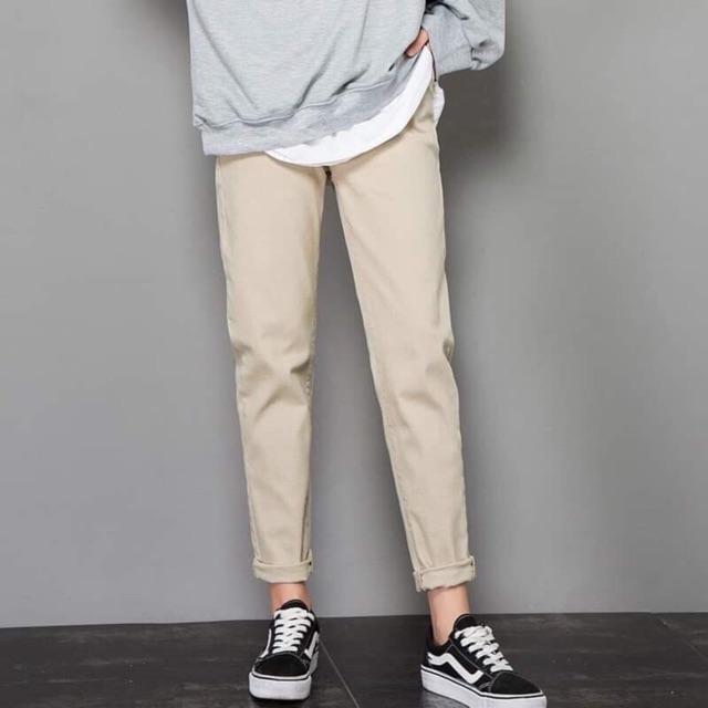 Quần kaki baggy unisex chất kaki dày dặn