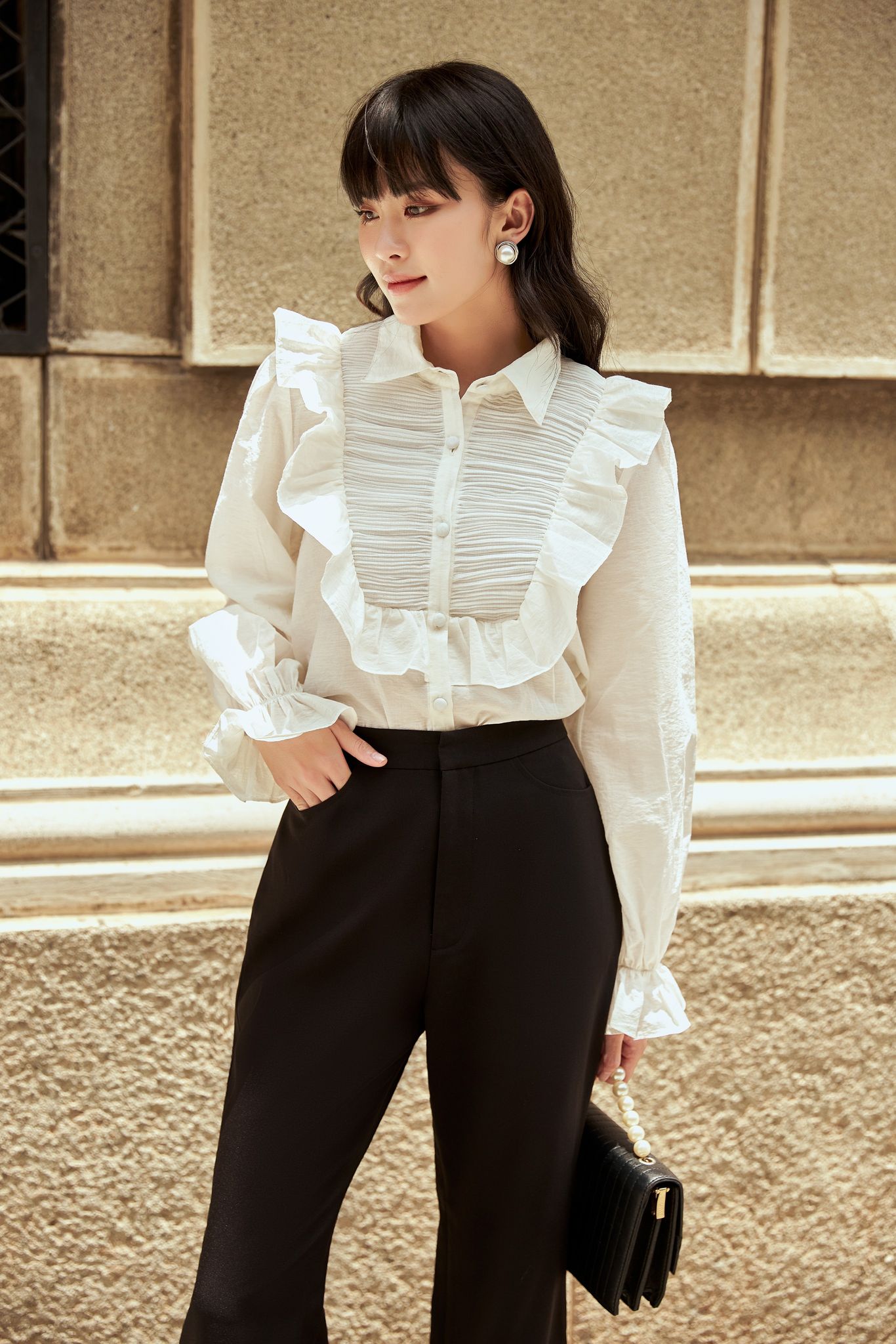 OLV - Quần Mono Trousers in Black