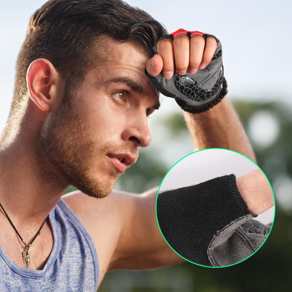 1 Đôi Găng Tay Hở Ngón Hỗ Trợ Tập Thể Thao