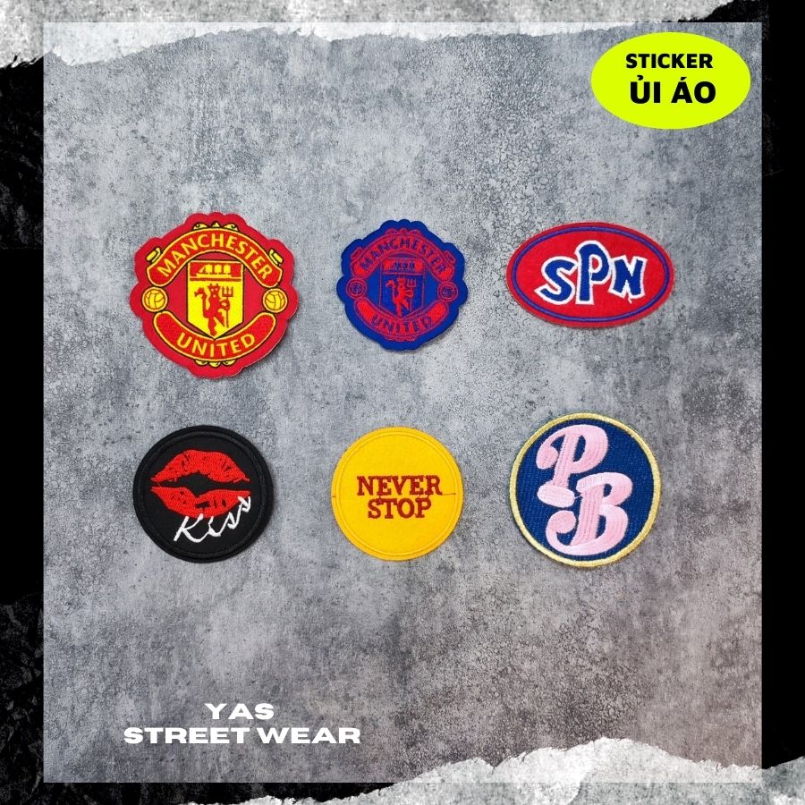 Sticker ủi hình thêu cao cấp - toàn bộ là hình thêu, logo Sticker Patch Ủi Quần Áo,BALO, quần jogger, đồ jeans, giày dép