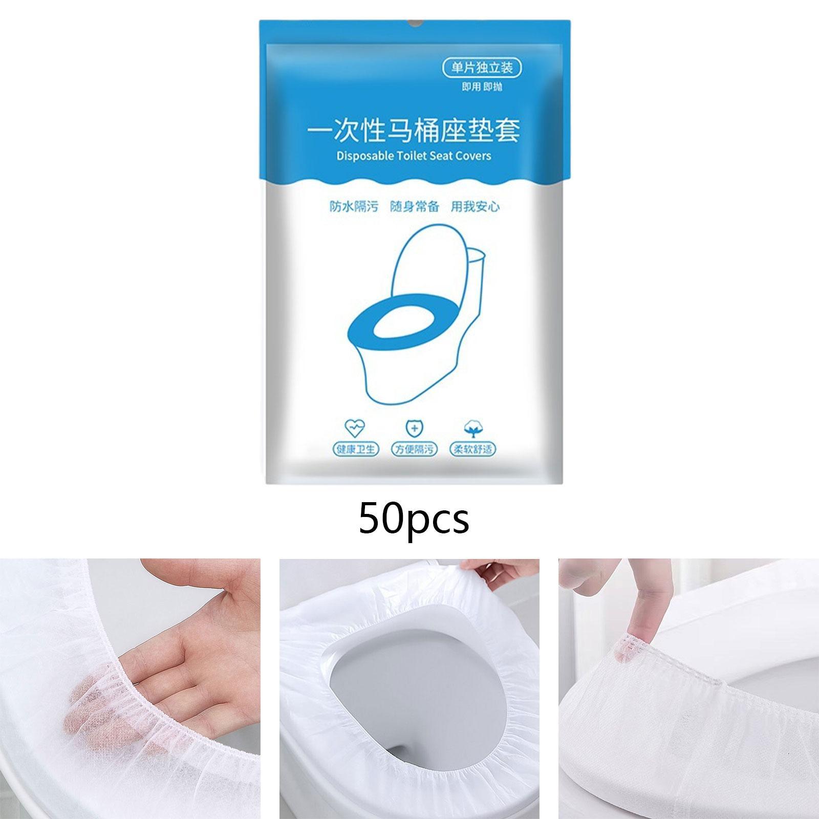 50 Pieces Disposable Toilet Seat Cover Waterproof for Office Bathroom