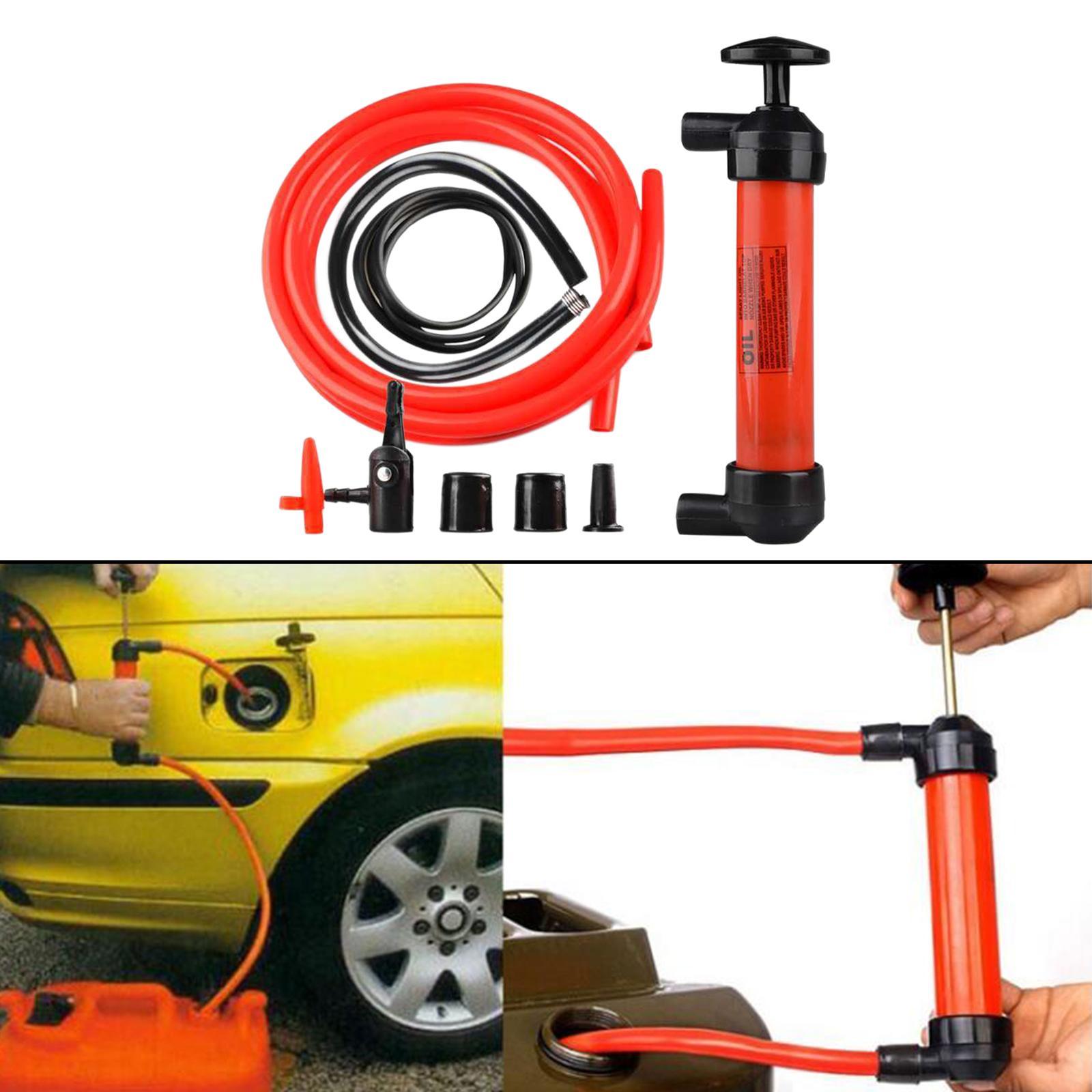 Siphon Fuel Transfer Pump Kit 5L/Min with Tube Connector 200cc Fits for Petrol Liquid