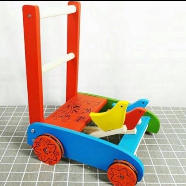Xe gỗ tập đi 3 con chim dành cho bé yêu