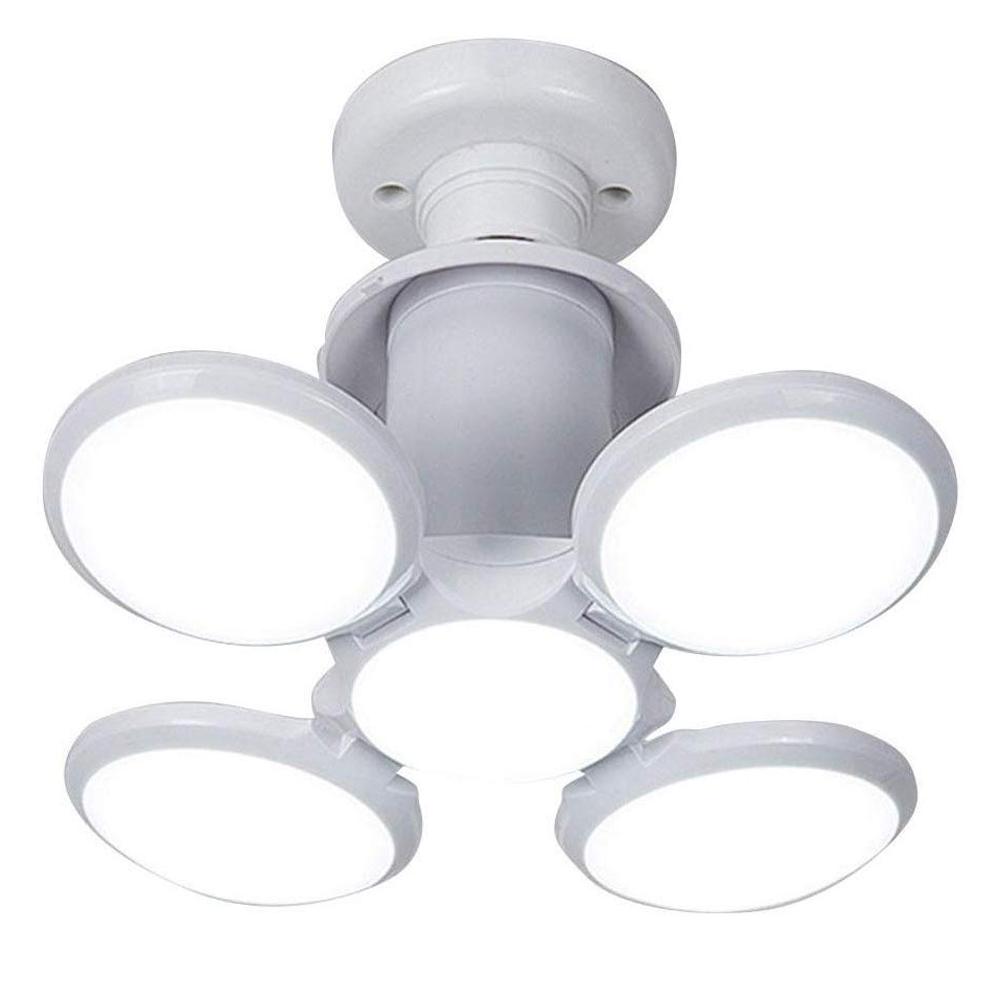 LED Garage Lights Deformable 40W LED Basement Lights E26/E27 LED Light Bulb Ceiling Lighting Daylight Lamps with 4