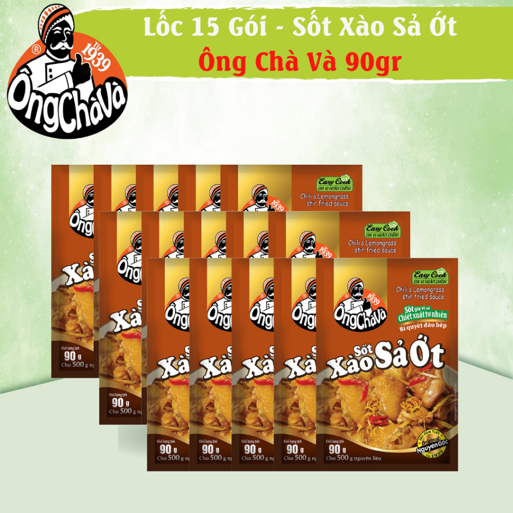 Lốc 15 Gói Sốt Xào Sả Ớt Ông Chà Và 90g
