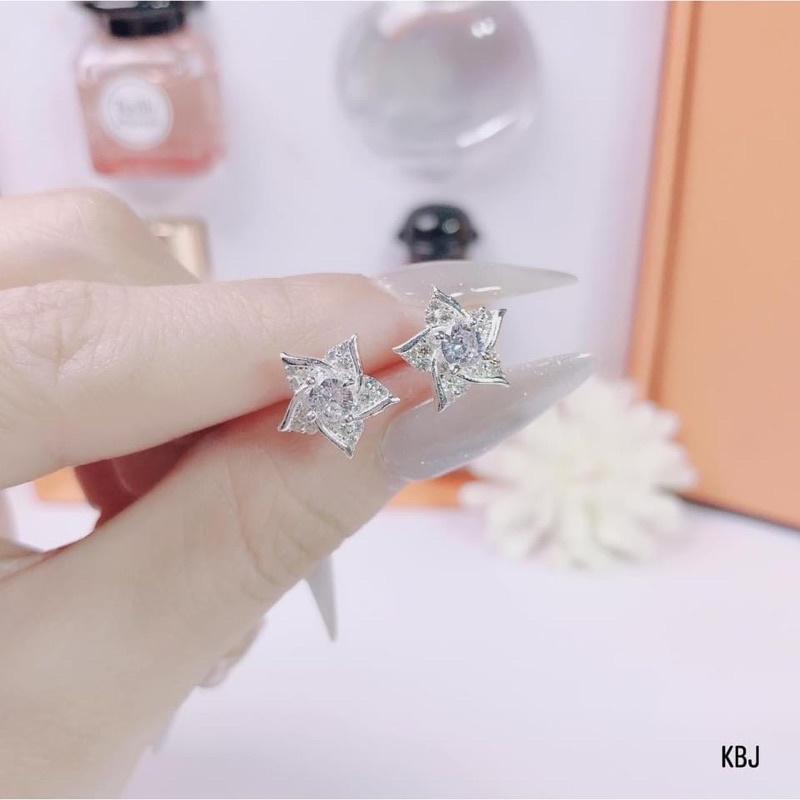 Bông tai nữ siêu xinh, chất liệu bạc ta. Sáng đẹp lung linh- Bạc Nomi