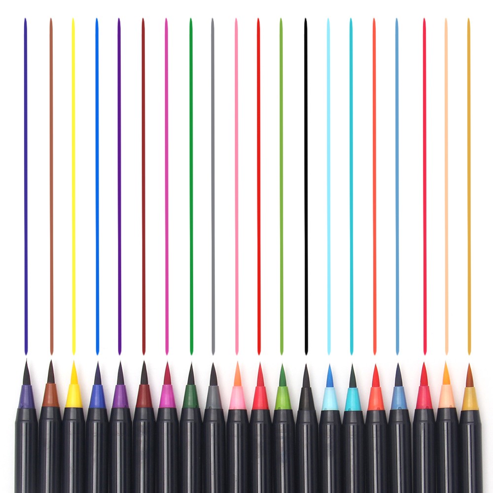 Bộ 20 bút lông màu nước cao cấp BUDECOR Water Color Brush Pen