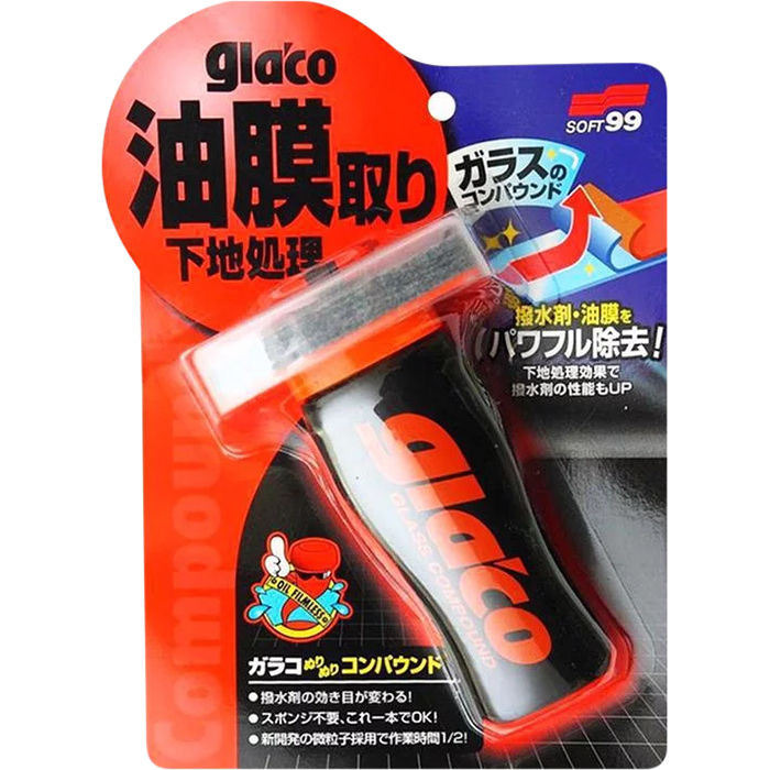 Dung Dịch Tẩy Ố, Tẩy Nano Kính Ô Tô Glaco Compound Roll On G-47T Soft99 Japan 100ml