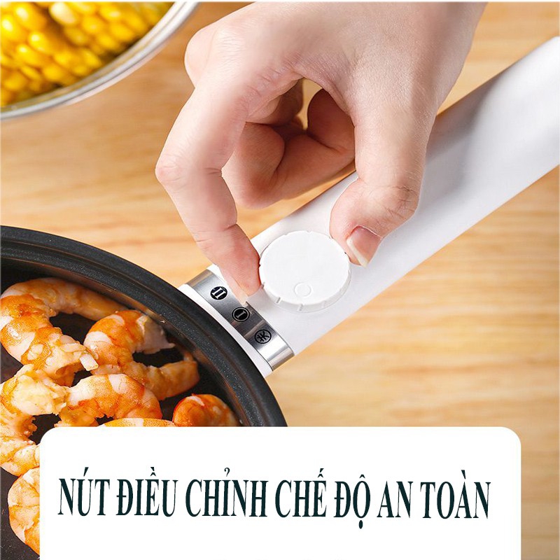 Nồi lẩu điện mini đa năng sào chiên nấu kho tiện lợi  DM9099  ( đi kèm ổ cắm đa năng )