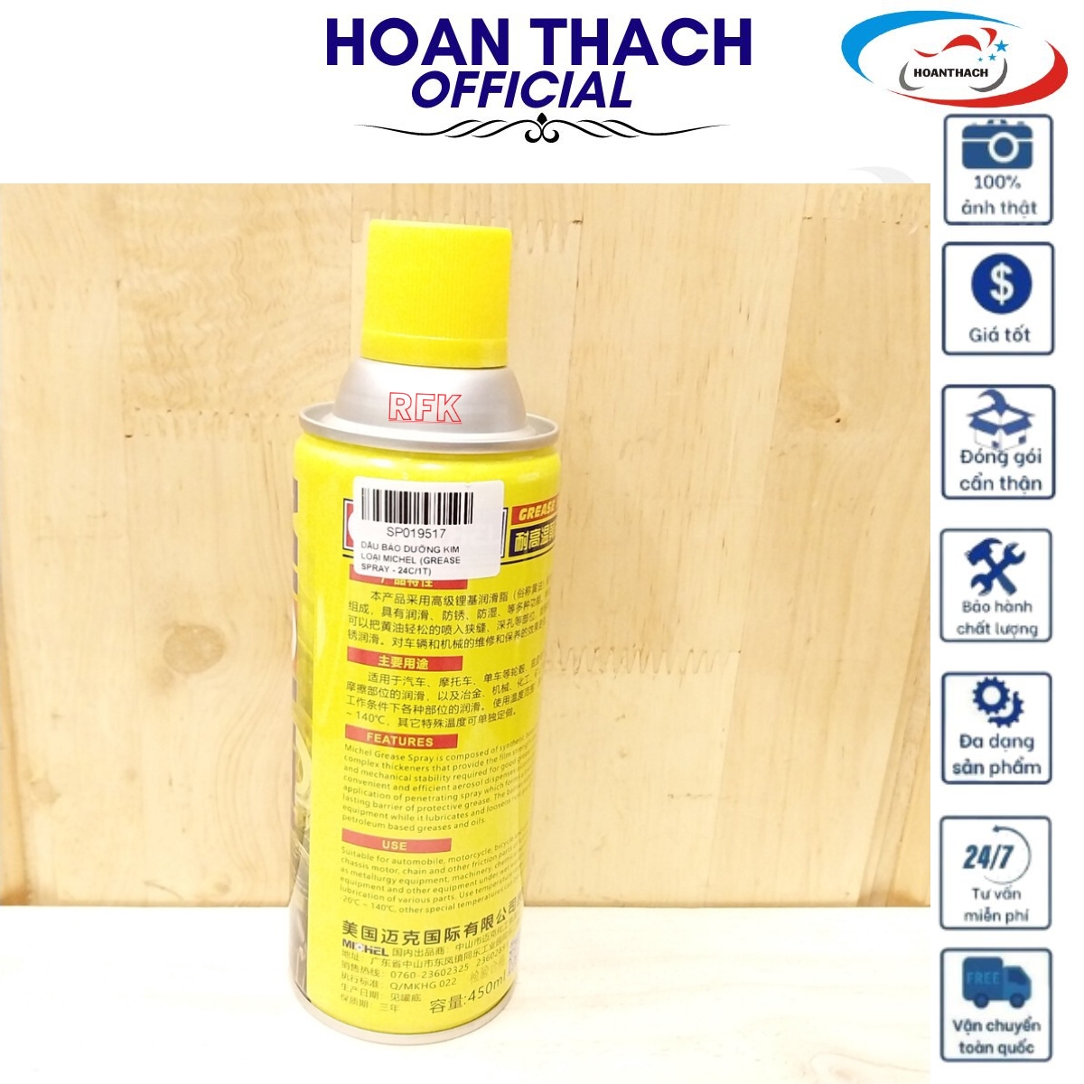 Dầu Bảo Dưỡng Kim Loại Michel (Grease Spray - 24C/1T) Dùng cho mọi dòng xe SP019517