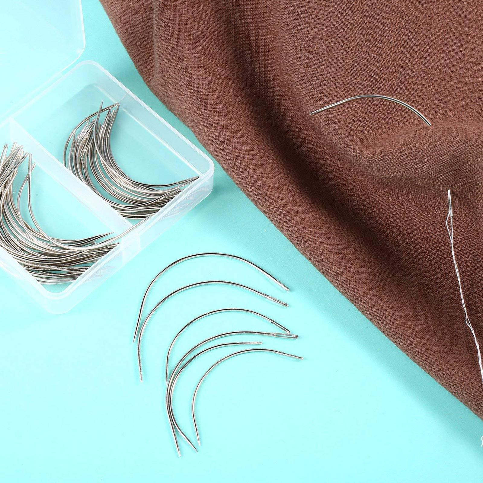 Wig Making Needle Carpet Leather Canvas Repair C Type J Curved Needles