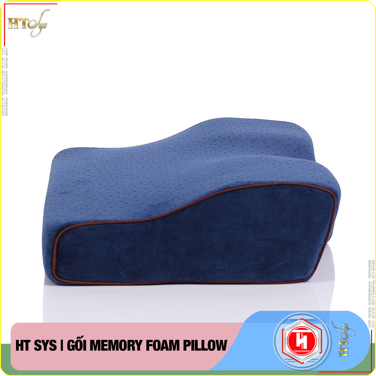 Gối cao su non Memory Foam Pillow công nghệ Nhật Bản - Giúp Ngủ Nhanh - Chống thoái hoá đốt sống cổ - HT SYS - [ Hàng Nhập Khẩu