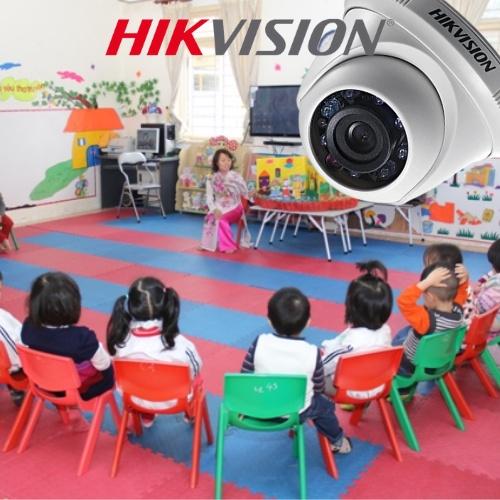 Camera Hikvision DS-2CE56D0T-IRP, Camera quan sát Analog trong nhà HD-TVI 2 MP vỏ nhựa, bán cầu (Dome). Hàng chính hãng