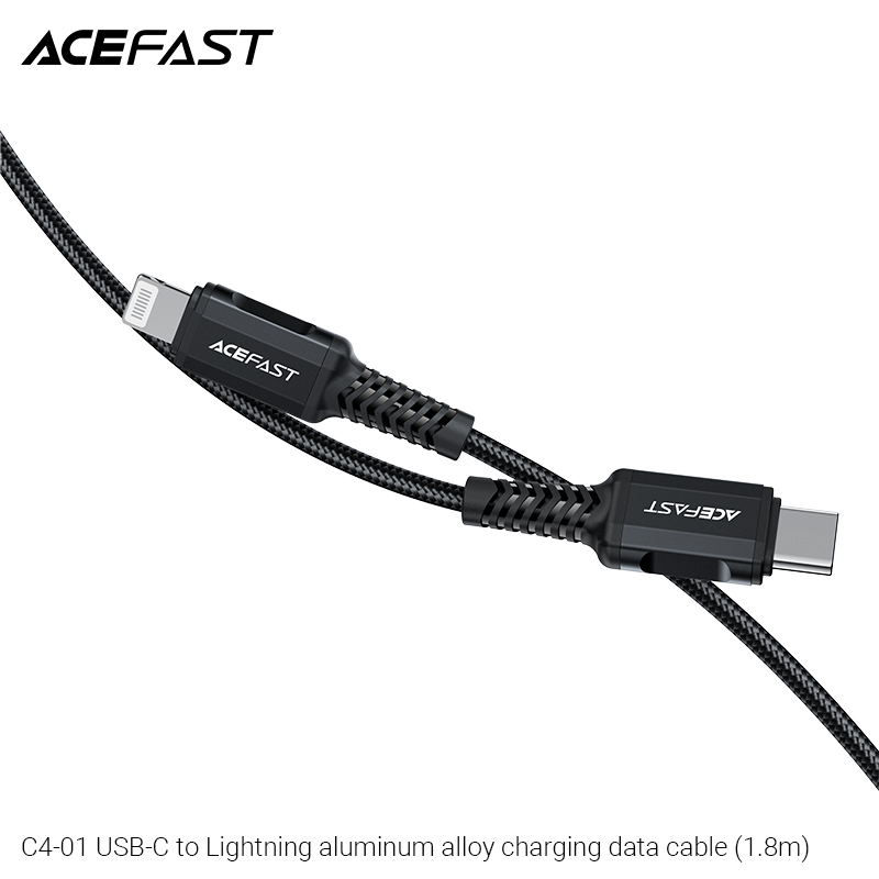 Cáp Acefast Type C to Light.ning (1.8m) - C4-01 Hàng chính hãng Acefast