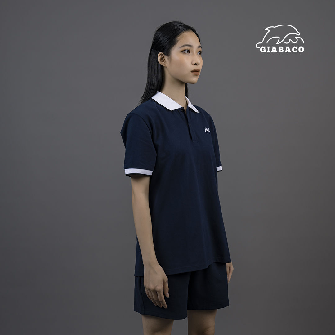 GIABACO-POLO NAM NỮ XANH NAVI-POC0221 SANG TRỌNG -LỊCH LÃM