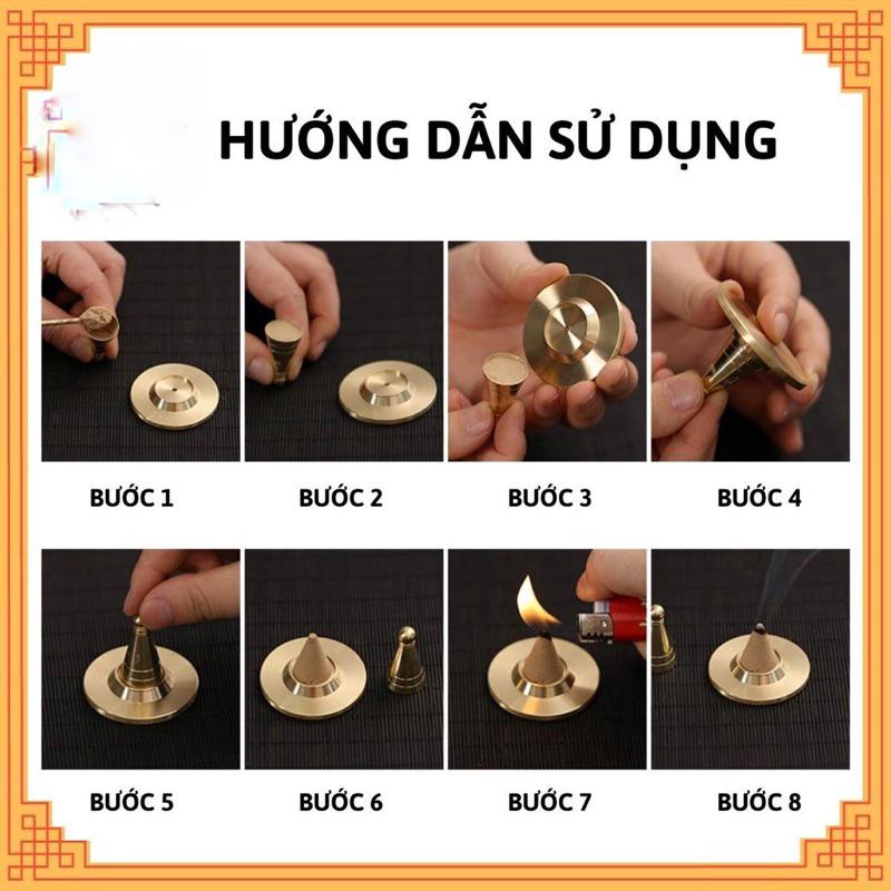 Khuôn tạo nụ trầm bằng đồng đúc nguyên chất nặng 76gam hàng chuẩn