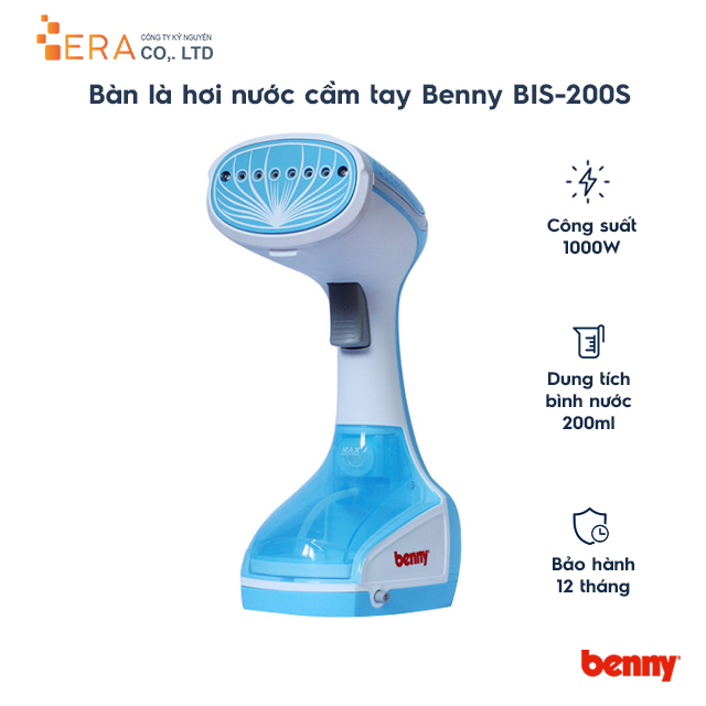 Bàn Là Hơi Nước Cầm Tay Benny BIS-200S- Hàng Chính Hãng