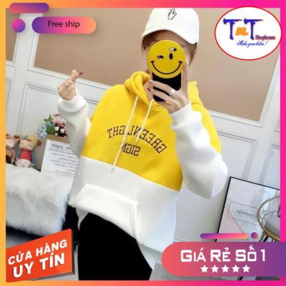 KN23 Áo Khoác Nỉ Hoodie Green Light Áo Nỉ Dài Tay Unisex Nam Nữ Freesize Dưới 60 Kg