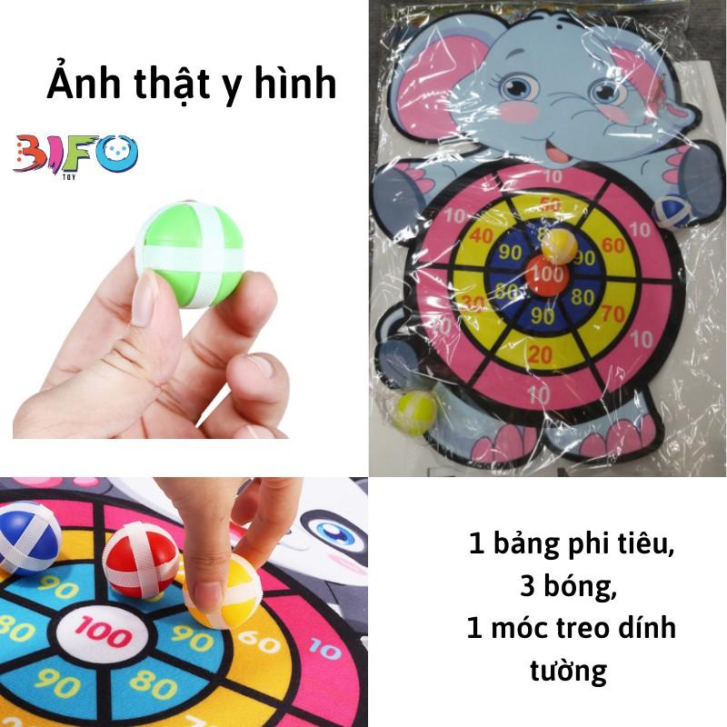 Bảng phi bóng dính, bảng ném bóng gai đồ chơi, tặng kèm 3 trái bóng ném