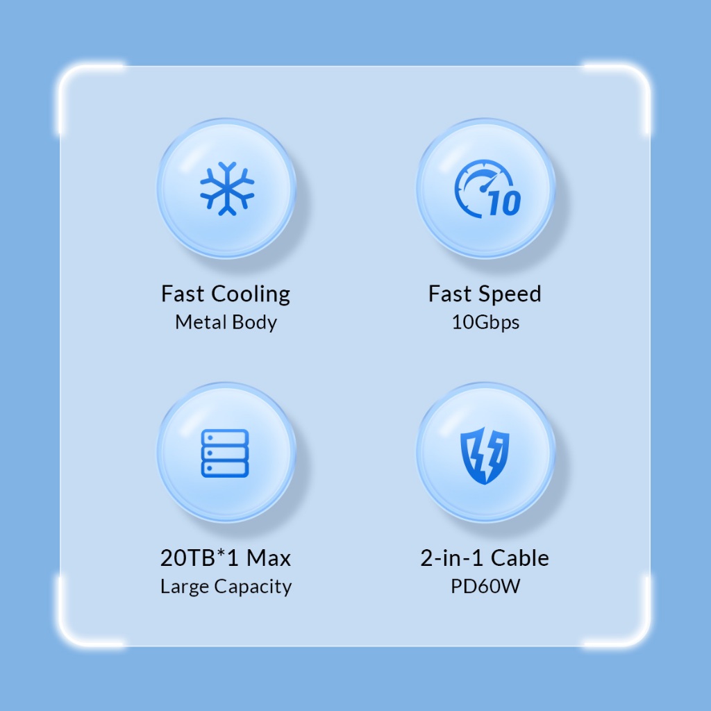 Khay đế ổ cứng ( Docking ) Orico 6626C3 - 2 khe cắm TypeC USB - Hàng Chính Hãng