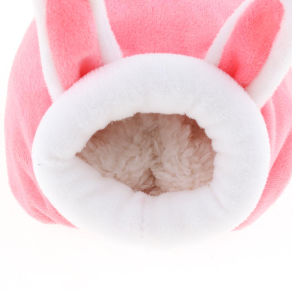 2 Pcs Warm Small Animal Bed Hamster Cotton Nest Chinchilla Habitat House
