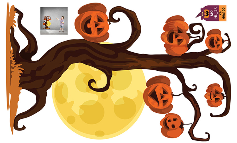 DECAL TRANG TRÍ HALLOWEEN COMBO SỐ 18