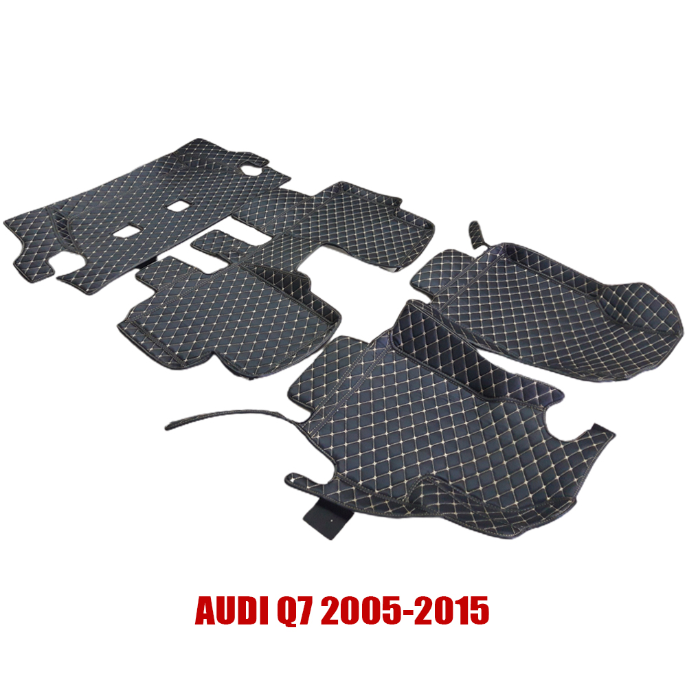 Thảm sàn 5D 6D cho xe 7 chỗ Audi Q7 2005 - 2015 không mùi, không thấm nước, phủ kín 90% sàn xe