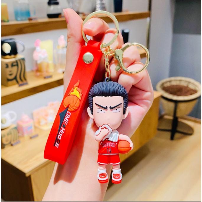 Móc khóa cậu bé bóng rổ Slam Dunk PVC