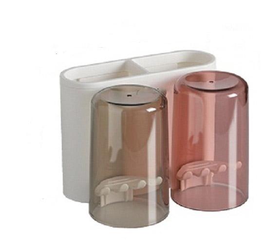 Kệ Để Đồ Nhà Tắm Đựng Bàn Chải Đánh Răng Kèm 2 Cốc E1924 - Hàng Chất Lượng