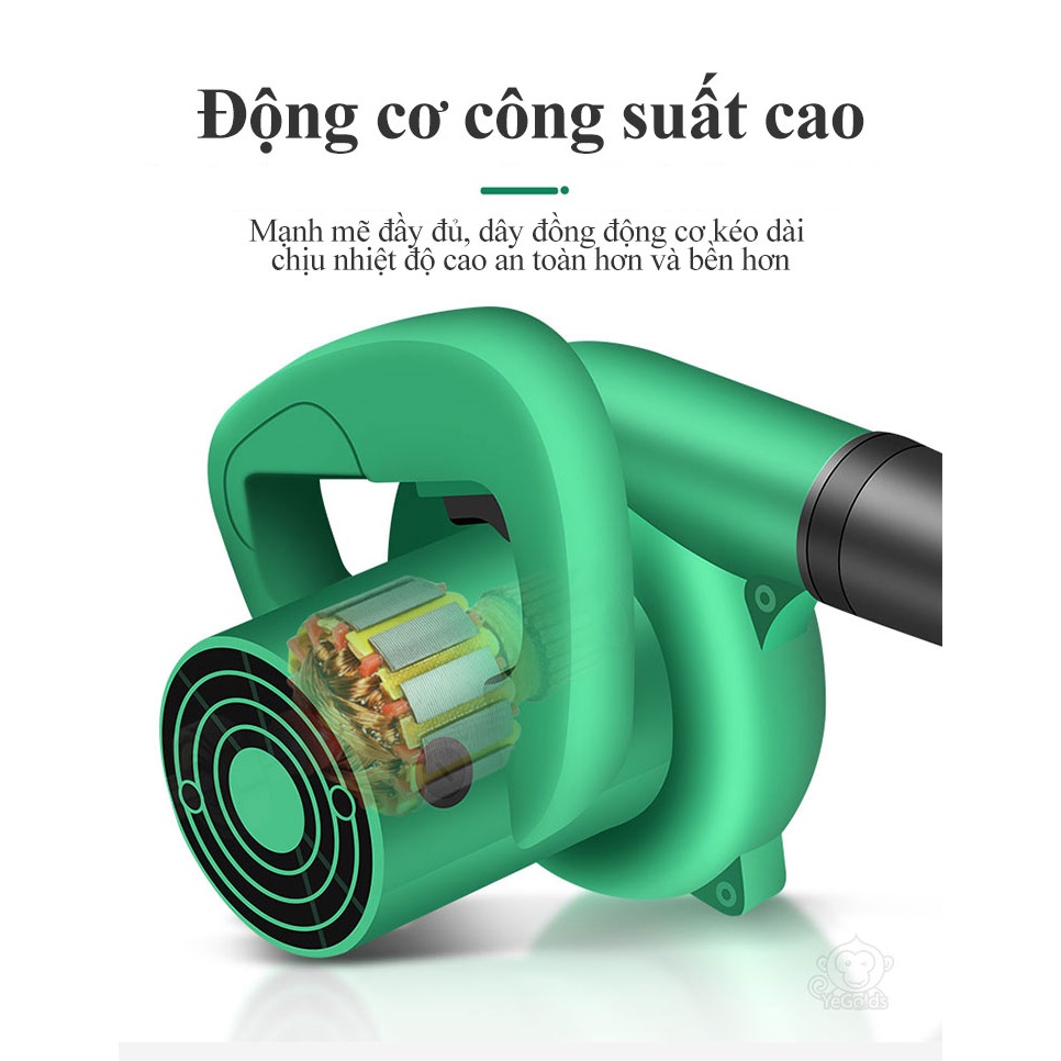 Máy Thổi Hút Bụi Quân Đội (1000W) - Hút khỏe, Thổi khỏe - Có Chỉnh Tốc Độ 6 Cấp