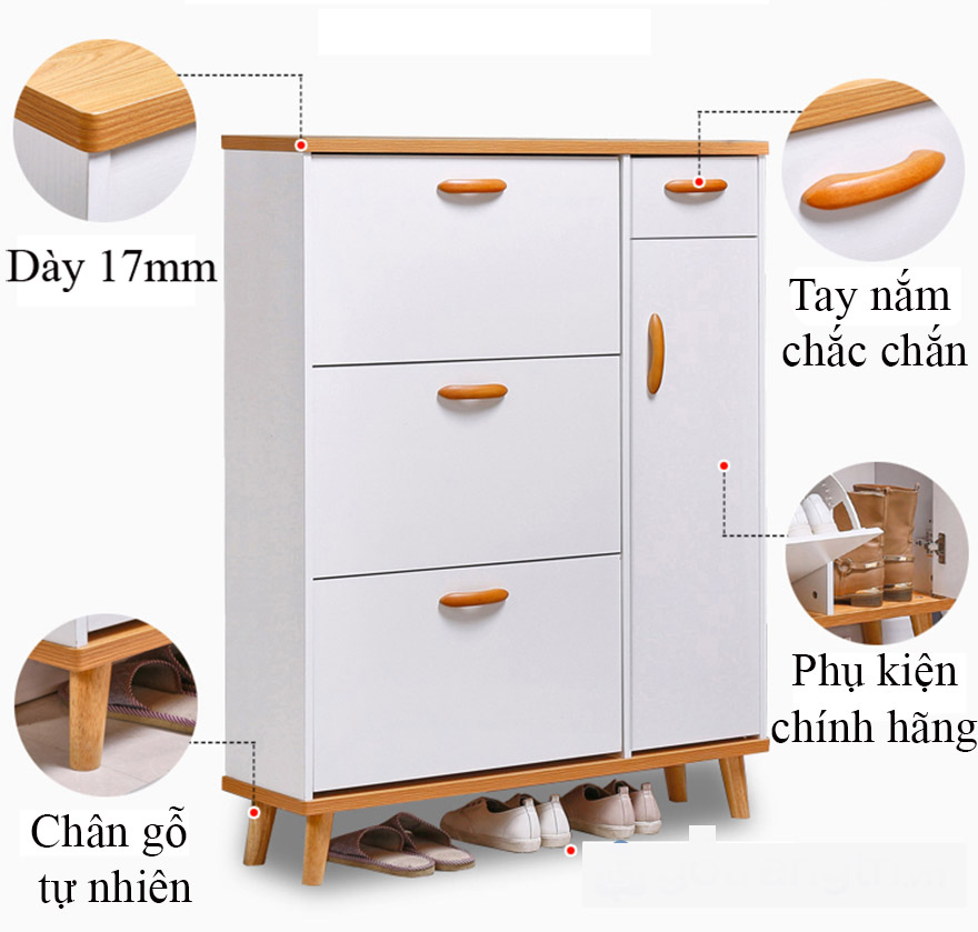 Tủ giày cánh lật gỗ công nghiệp chất lượng