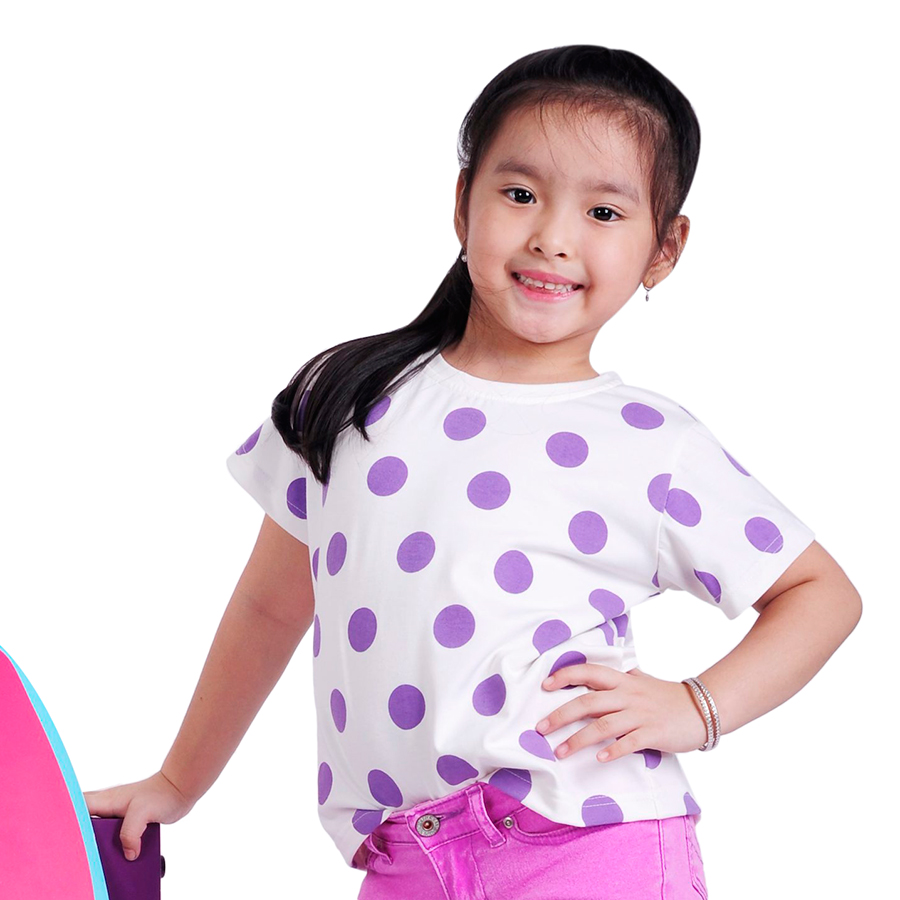 Áo Thun Bé Gái Chấm Bi Ugether UKID15