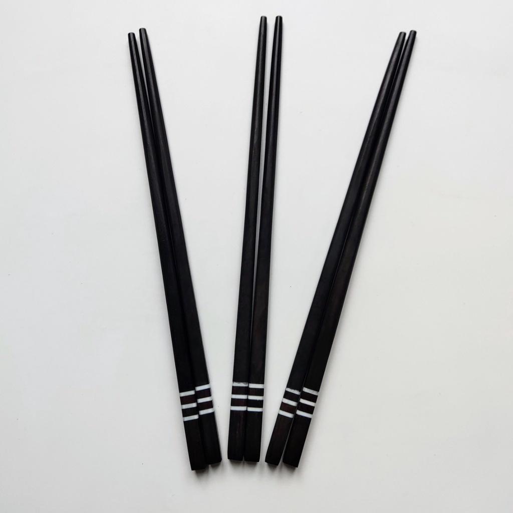 Đũa Gỗ Mun 21cm, Đũa Ăn Cơm An Toàn Tự Nhiên Phong Cách Vintage