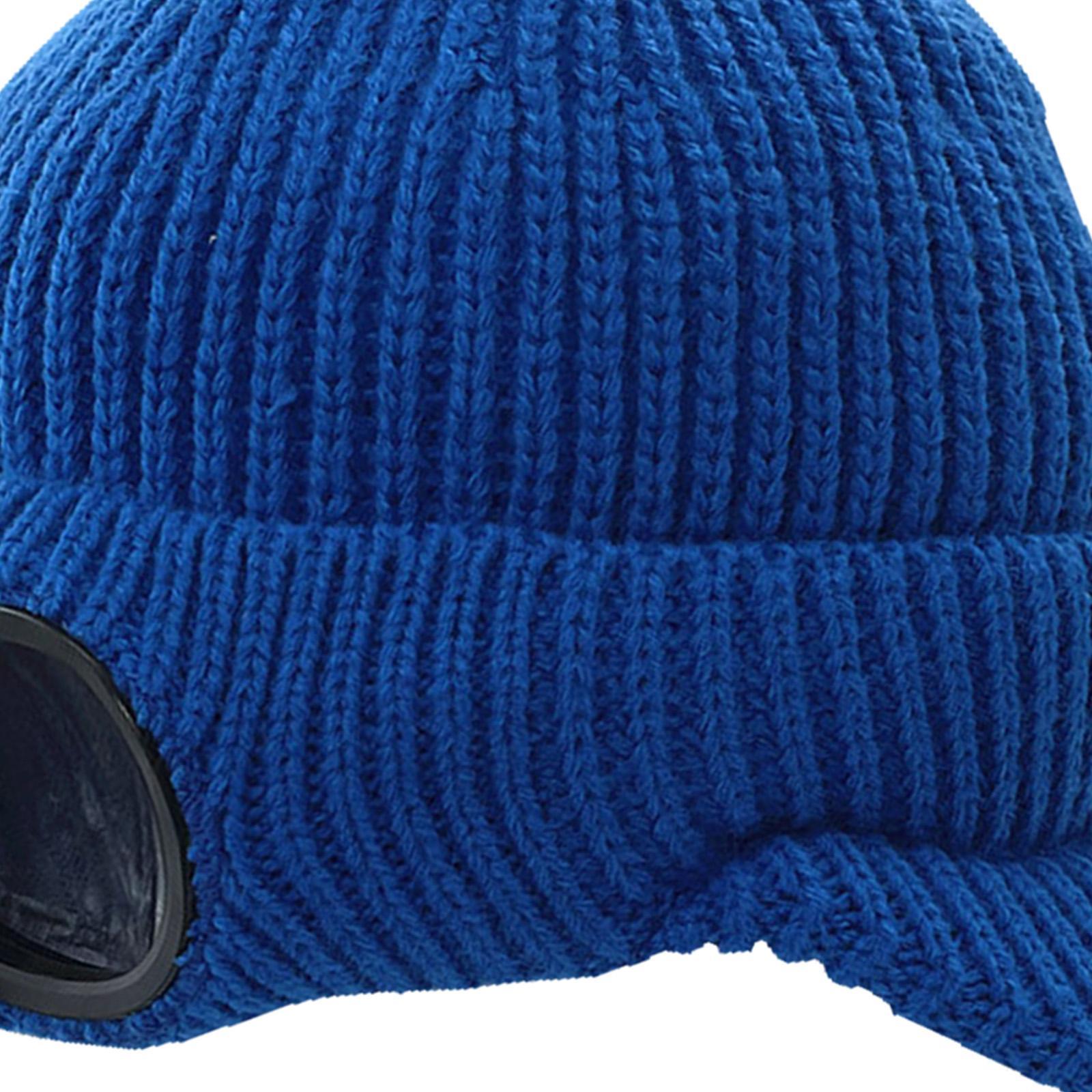 Men's Knit Newsboy Hat Goggles Beanie Warm Cap Windproof Unisex Adults