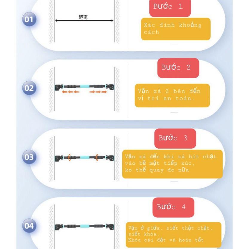 Xà đơn treo tường, gắn tường 2021 Cao Cấp điều chỉnh 72cm-105cm 93cm-140cm 100cm-160cm XD1