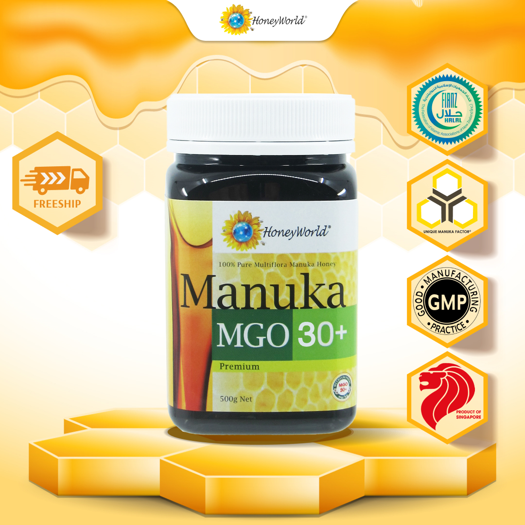 [Voucher 80K] Mật Ong Manuka MGO30+ 500g 100% Nguyên Chất Tự Nhiên Multiflora Hương Vị Đậm Đà