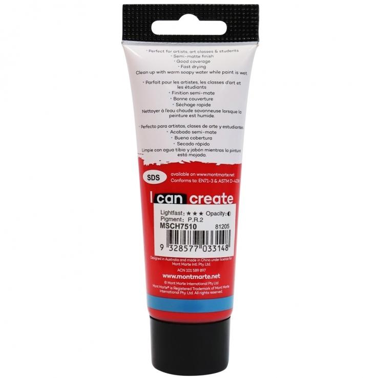 Màu Acrylic Mont Marte 75 ML MSCH7510 - Màu Brilliant Red