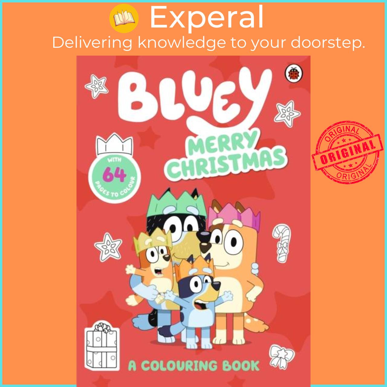 Sách - Bluey: Merry Christmas: A Colouring Book by Bluey (UK edition, paperback)