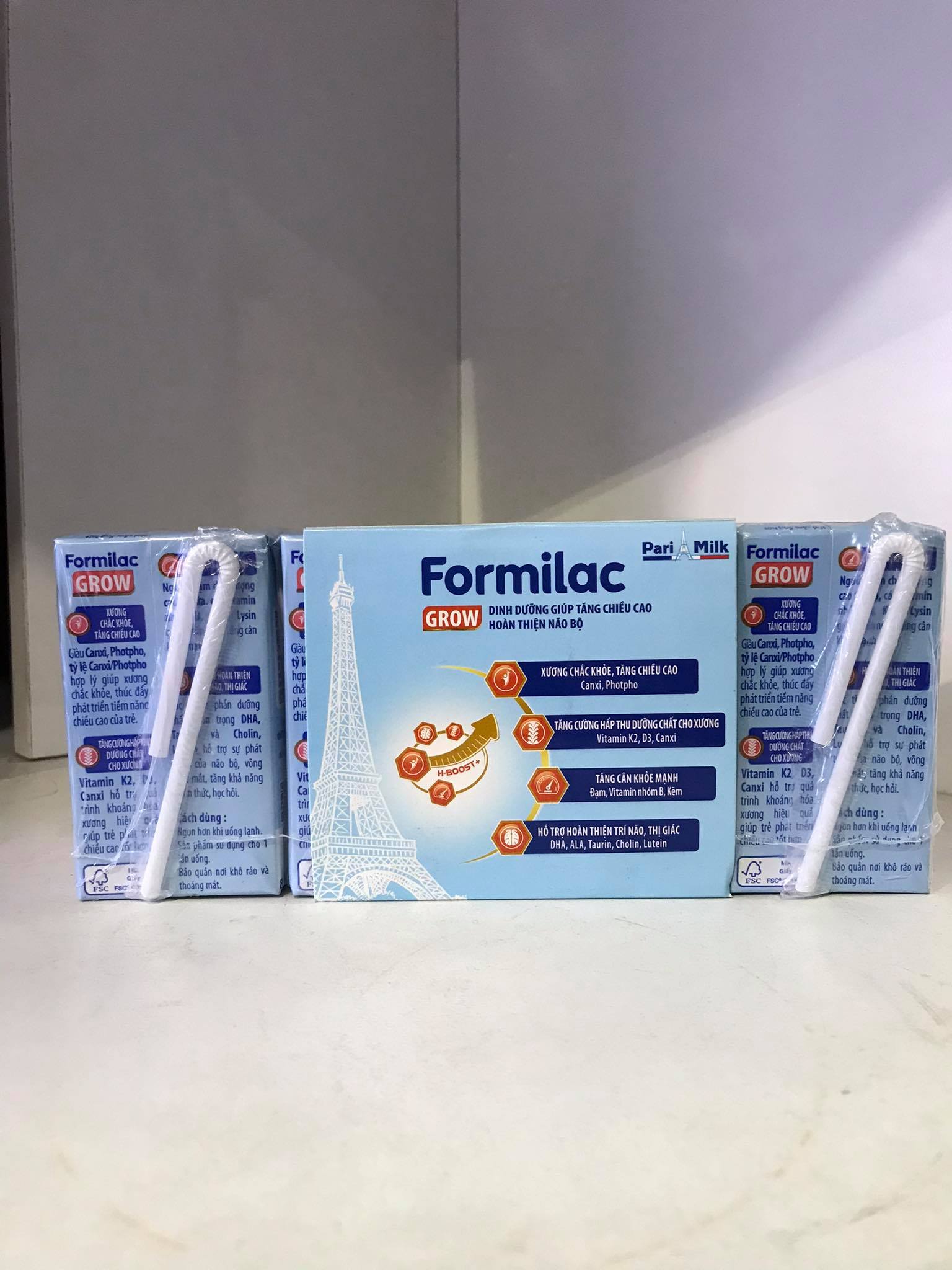 Thùng sữa dinh dưỡng pha sẵn Formilac Grow 110ml – Dinh dưỡng giúp tăng chiều cao, hoàn thiện não bộ