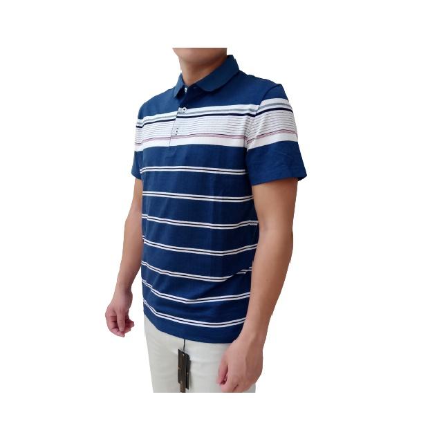 Áo Polo nam Phối Kẻ Chất Cotton Logo Thương Hiệu BABOYKA Trẻ Trung Lịch Lãm