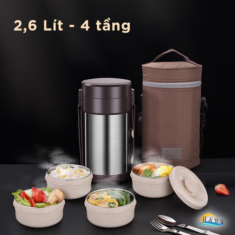 Cặp Lồng Giữ Nhiệt Đựng Cơm 3 Tầng Inox 304 Cao Cấp 6 Lớp Đạt Chất Lượng Đức SSGP