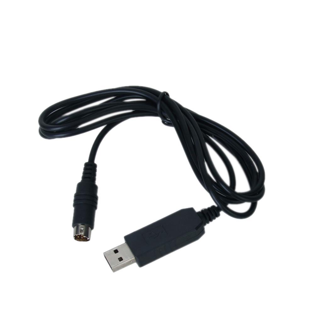 USB CT-62 CAT Programming Cable for Yaesu FT-100, FT-817, FT-857, FT-897 Radios, LED Data Lights, Mini DIN 8
