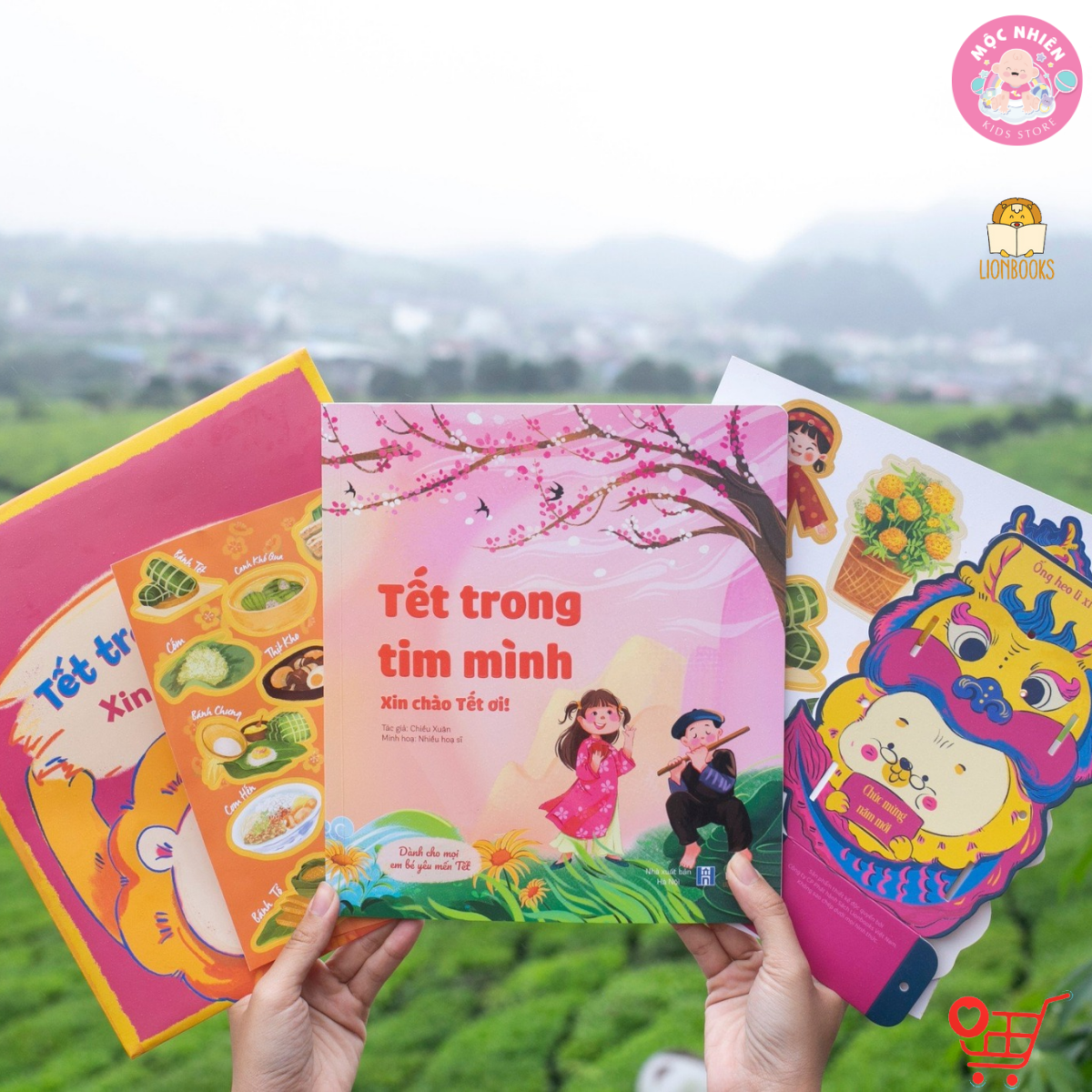 Sách Tết 2024 - Tết Trong Tim Mình - Xin Chào Tết Ơi (1 cuốn Bìa mềm kèm Phong bì và Set quà tặng) - LionBooks